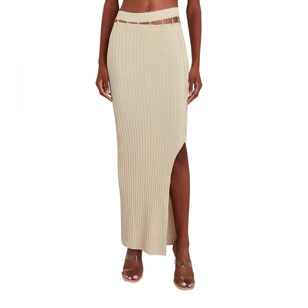 AYA MUSE Cotton Blend Tan Maxi Skirt Size XS